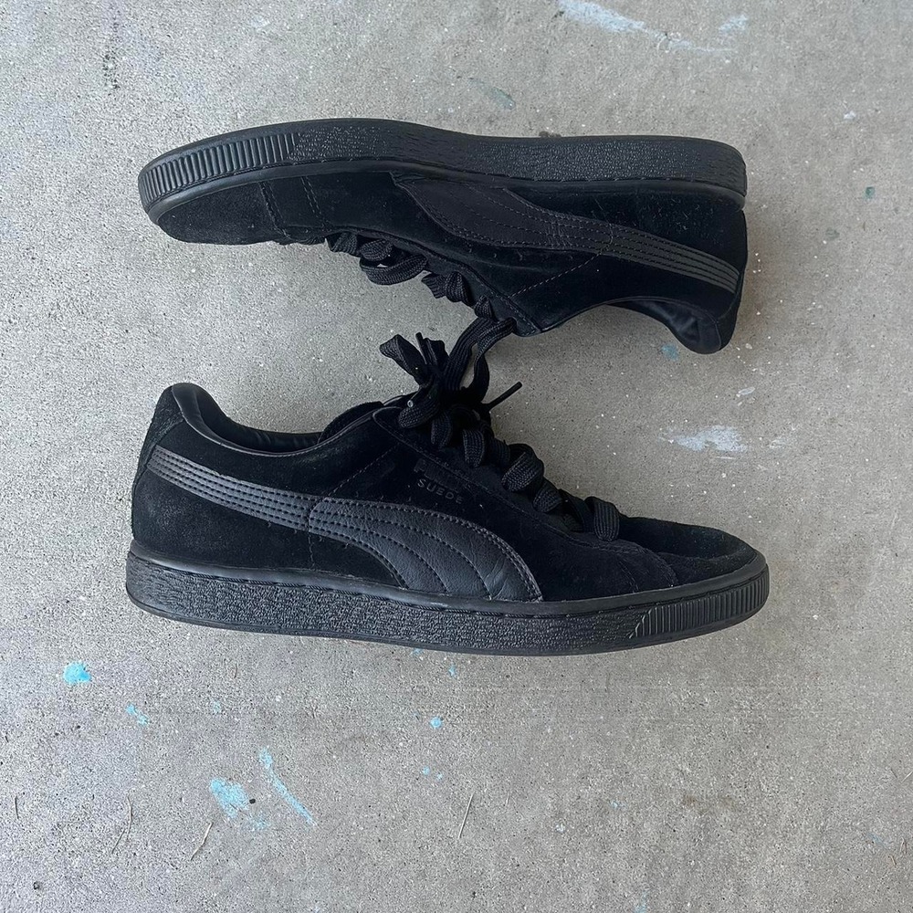 Platform Suede Low Triple Black size 8